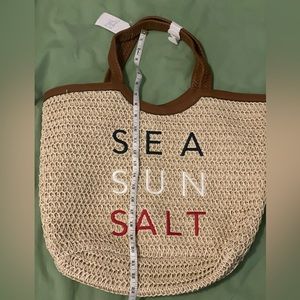 Time and Tru Sea Sun Salt straw Tote
